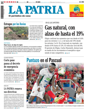 Cover of La Patria (Colombia)