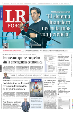 Cover of La Republica (Colombia)