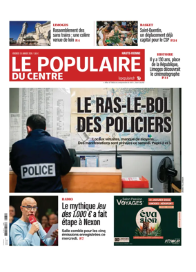 Cover of Le Populaire du Centre (Haute-Vienne)