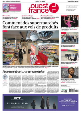 Cover of Ouest-France (Fougeres Vitre)