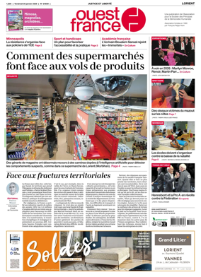 Cover of Ouest France (Lorient)