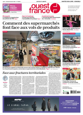 Cover of Ouest France (Nantes / Sud-Loire / Vignoble)