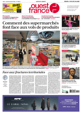 Cover of Ouest France (Redon / Pays de Vilaine)