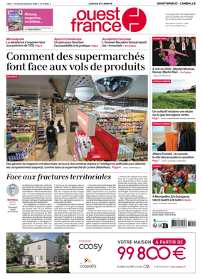Cover of Ouest-France (Saint-Brieuc Lamballe)