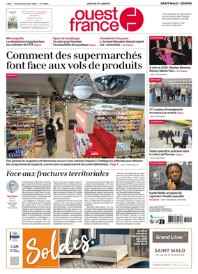 Cover of Ouest France (Saint-Malo)