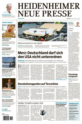 Cover of Heidenheimer Neue Presse