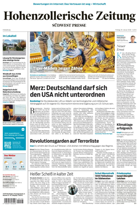 Cover of Hohenzollerische Zeitung