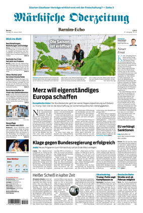 Cover of Markische Oderzeitung Bernau