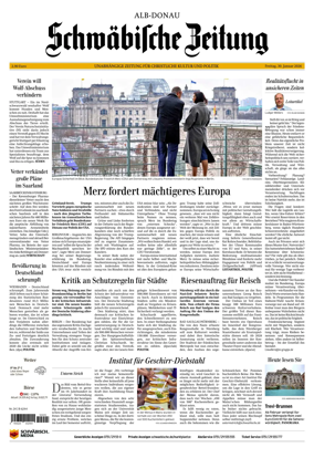 Cover of Schwabische Zeitung (Alb-Donau)
