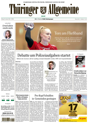 Cover of Thuringer Allgemeine (Erfurt)