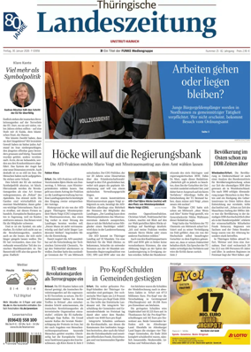 Cover of Thuringische Landeszeitung (Unstrut-Hainich-Kreis)