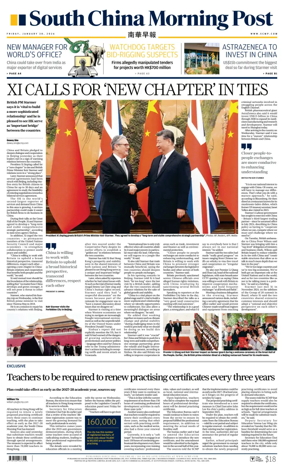 Cover of South China Morning Post