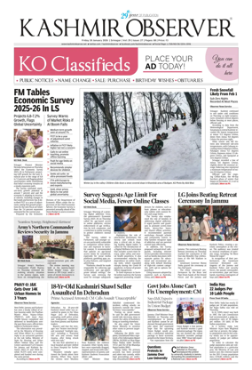 Cover of Kashmir Observer