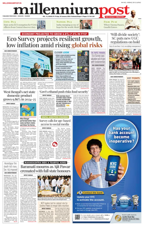 Cover of Millennium Post (Kolkata)