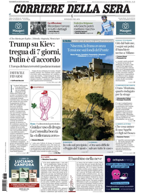 Cover of Corriere della Sera