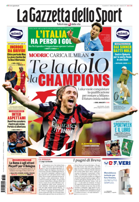 Cover of La Gazzetta dello Sport - Roma