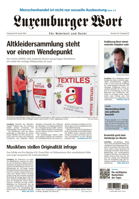 Cover of Luxemburger Wort