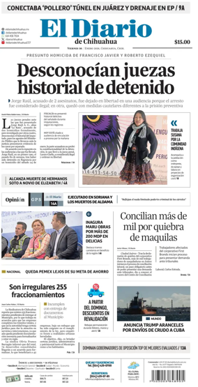 Cover of El Diario de Chihuahua