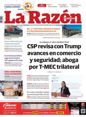 Cover of La Razon de Mexico