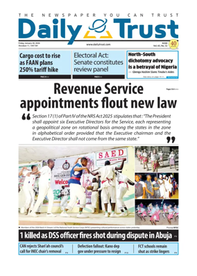 Cover of Daily Trust
