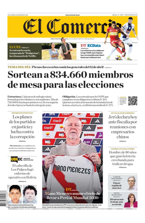 Cover of Diario El Comercio