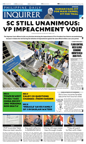 Cover of Philippine Daily Inquirer