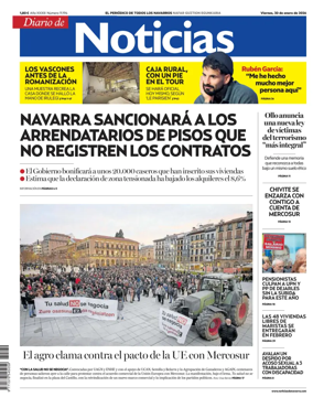 Cover of Diario de Noticias (Spain)