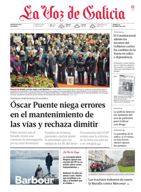 Cover of La Voz de Galicia (Lugo)