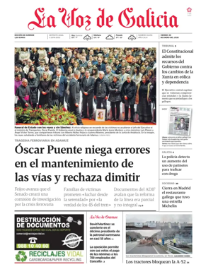 Cover of La Voz de Galicia (Ourense)
