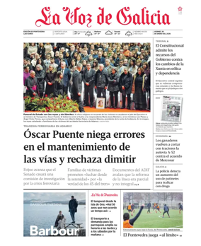 Cover of La Voz de Galicia (Pontevedra)