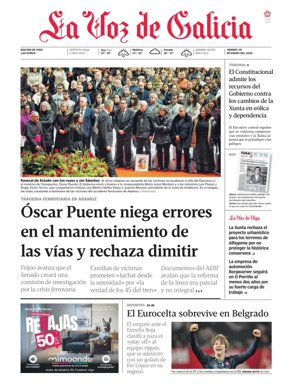 Cover of La Voz de Galicia (Vigo)