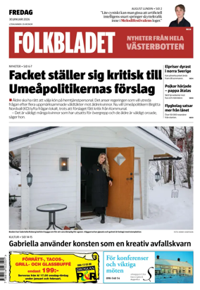 Cover of Folkbladet Vasterbotten