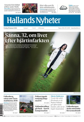Cover of Hallands Nyheter