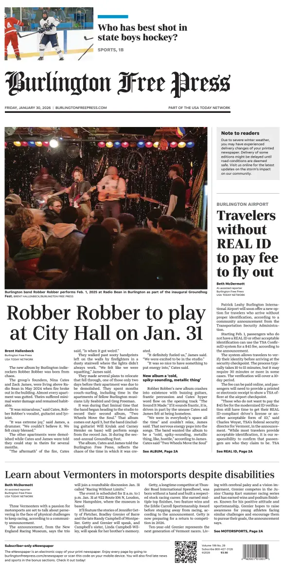 Cover of Burlington Free Press