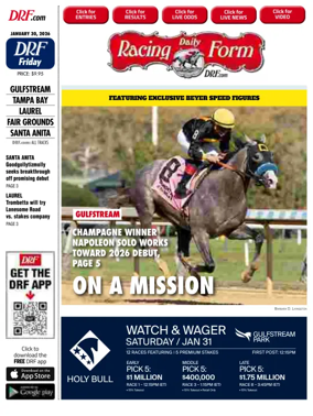 Cover of Daily Racing Form National Digital Edition