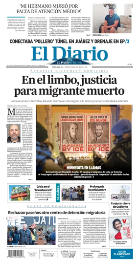 Cover of El Diario de El Paso