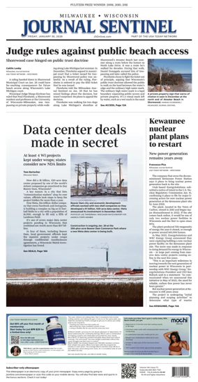 Cover of Milwaukee Journal Sentinel