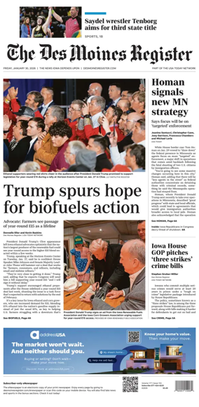 Cover of The Des Moines Register