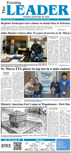 Cover of The Evening Leader