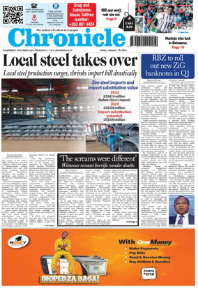 Cover of Chronicle (Zimbabwe)