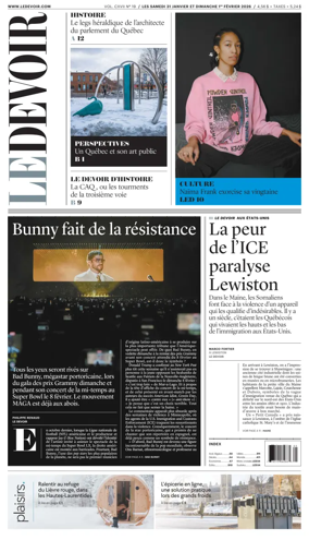 Cover of Le Devoir