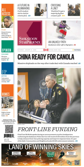Cover of Saskatoon StarPhoenix