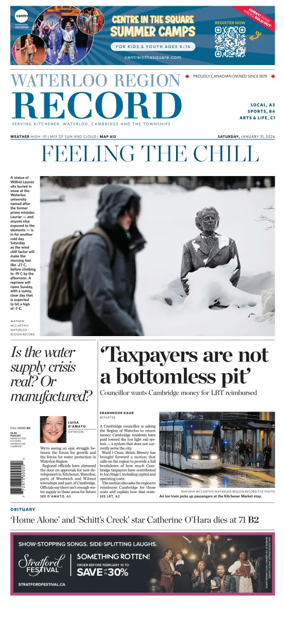 Cover of Waterloo Region Record