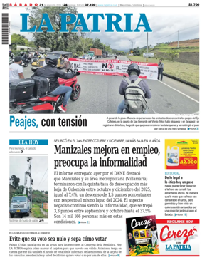 Cover of La Patria (Colombia)