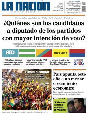 Cover of La Nacion (Costa Rica)