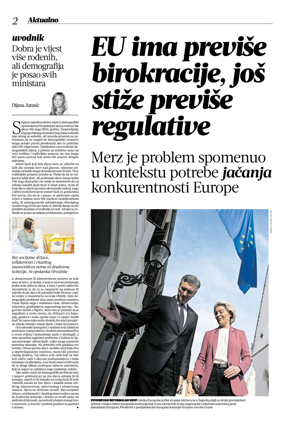 Cover of Vecernji list - Hrvatska