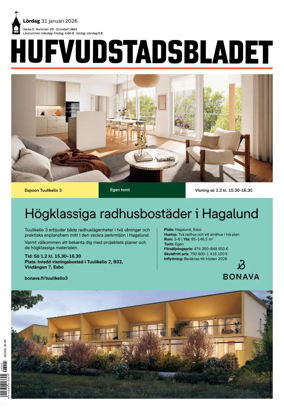 Cover of Hufvudstadsbladet