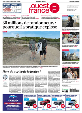 Cover of Ouest France (Angers / Segre)