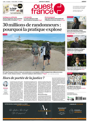 Cover of Ouest France (Auray)