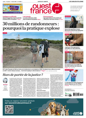 Cover of Ouest France (Les Sables-d'Olonne)